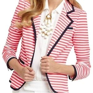 Lilly Pulitzer Malibu Pink & Navy Stripped Blazer Size XL